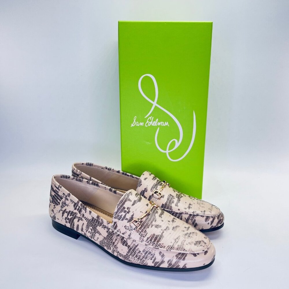 Sam Edelman Loraine Snake‑Print Loafer Size 10M Leather Driving Slip-On